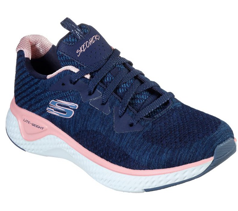 Skechers Dam Marinblå/Rosa Sneakers - Solar Fuse - Brisk Escape - Sverige (RAJIX-1062)